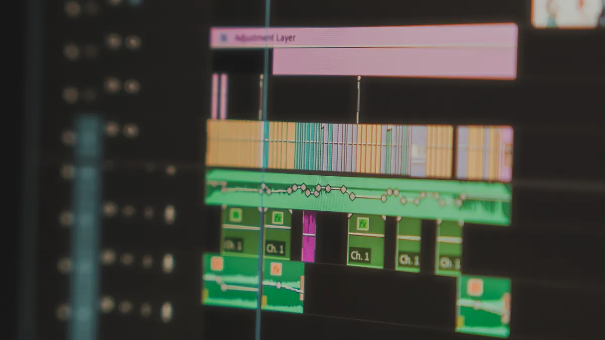 Tools for long-form content: software for reports, ebooks, and pillar pages Tools for long-form content: software for reports, ebooks, and pillar pages — Close up of Screen with Music Recording So